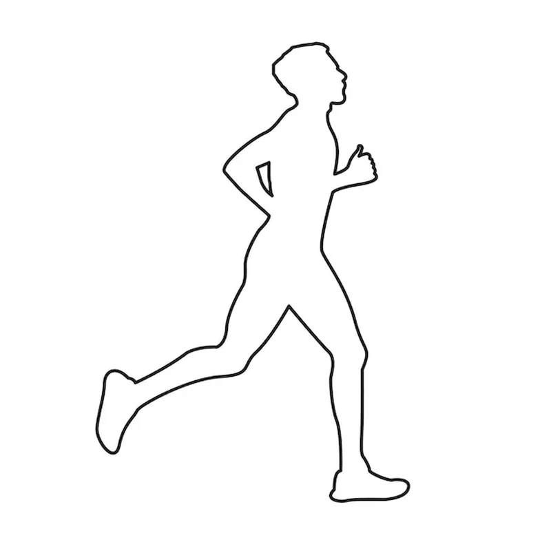Sylwetka sportowca podczas biegu